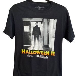 Halloween 2 Michael Myers black and white unisex short sleeve T-shirt size small